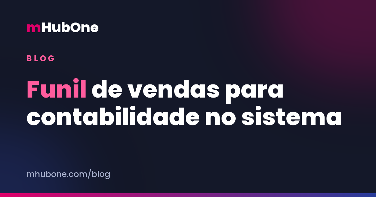 Capa do artigo: Funil de vendas para contabilidade: como montar no sistema, etapa por etapa — Blog MHubOne
