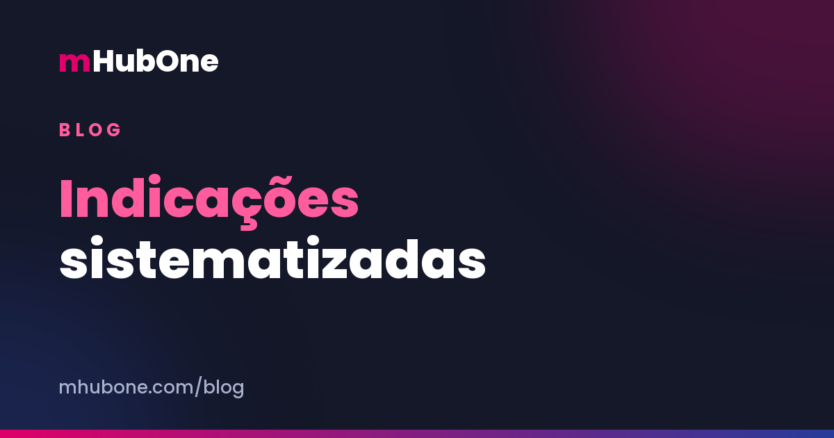 Capa do artigo: Indicações sistematizadas — Blog MHubOne
