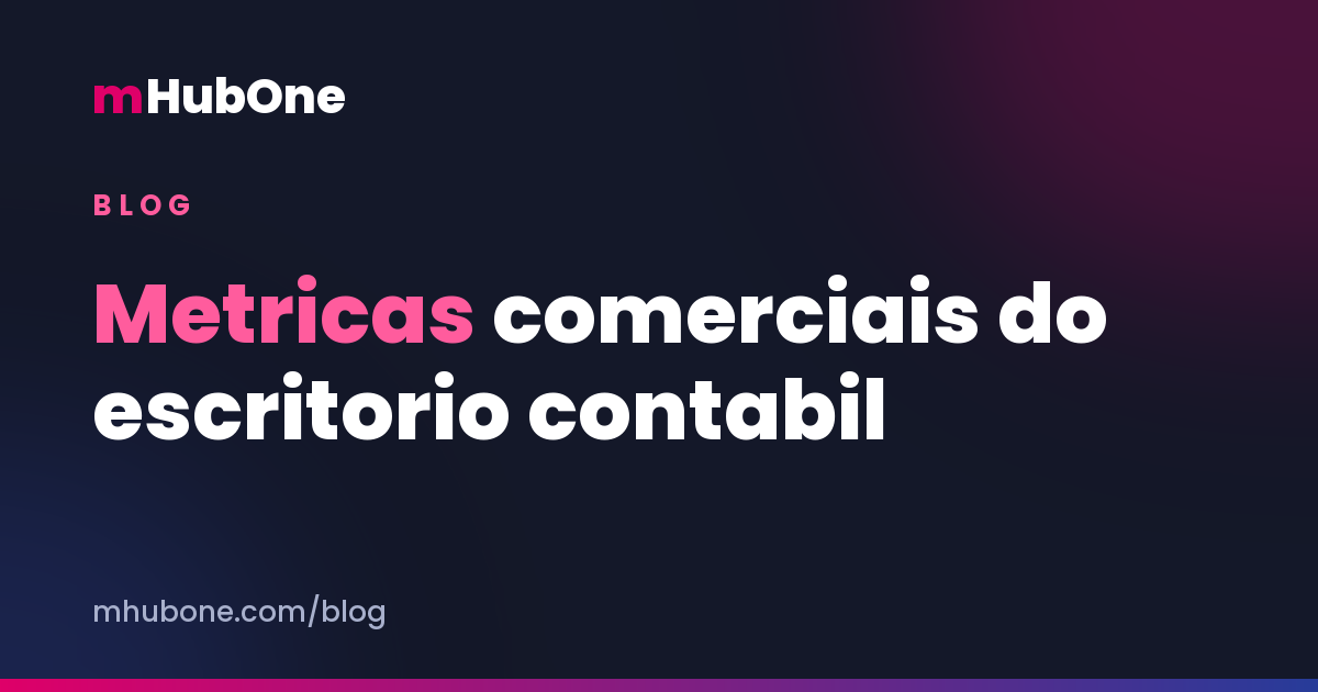 Capa do artigo: as métricas comerciais que o escritório contábil deveria acompanhar — Blog MHubOne