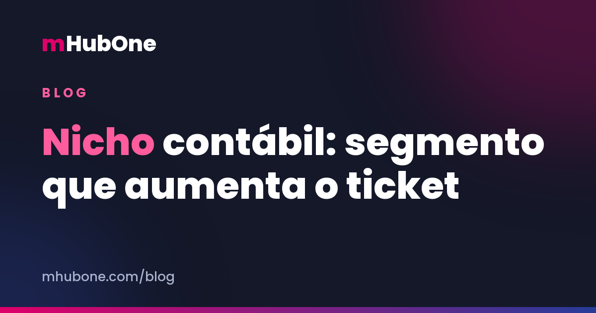 Capa do artigo: Nicho contábil: por que atender um segmento aumenta o ticket — Blog MHubOne
